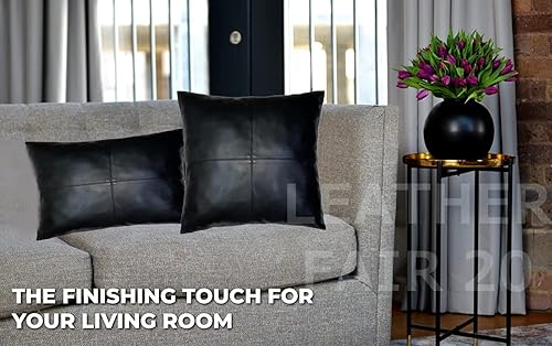 Miniatura 2 de Cojín de lujo 100% piel de cordero, suave, duradera, para estilo bohemio, rústico, cuadrado, decorativo, dormitorio, sala de estar, sofá, cama (16 x