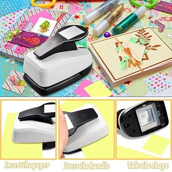 Uxsjakjsd Square Hole Punch, 2 Inch Square for Paper Punch for Scrapbooking for Paper Crafts, Hole Puncher