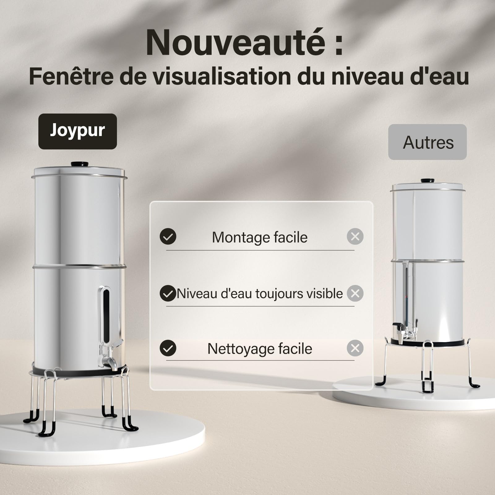 Système de filtration d'eau par gravité 8,5 L