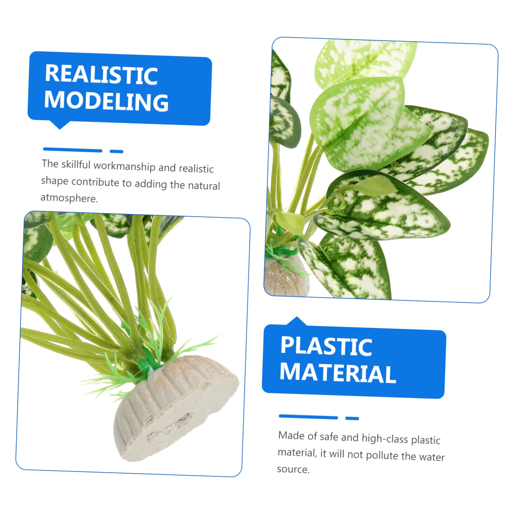 Mipcase 5 Ensembles Aquarium Aménagement Paysager Plantes Aquatiques Arbre De Réservoir De Poissons Eau Pot Decor Aquarium Décor D'aquarium Usine De Plastique Sous-marine 6 Pièces * 5