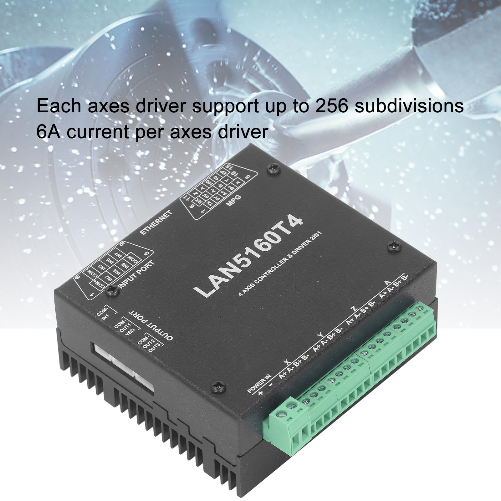 4 Achsen Controller -Treiber, CNC Motion Control Board mit Ethernet -Schnittstelle 7 Digitaleingang 3 Ausgabe 10 V Spindeldrehzahl für -Software 4 -Achsen -Stepping -System