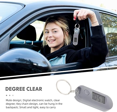 Miniatura 5 de Llavero reloj de bolsillo digital con temporizador para colgar, mochila luminosa, pequeño reloj de bolsillo, llavero para niños, estudiantes,
