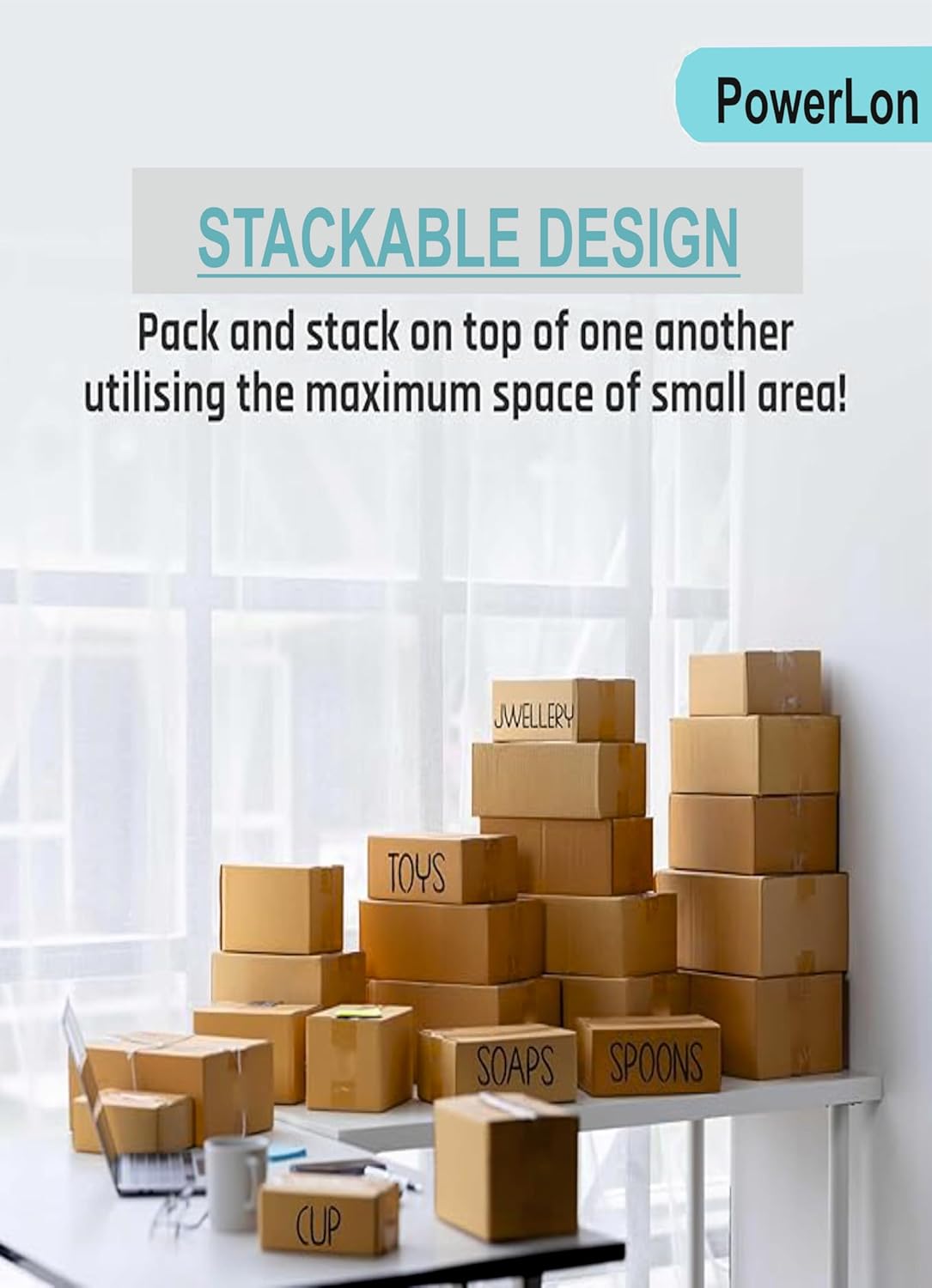 5 Ply Strong 28 x 16 x 17 Inches Large Size Heavy-Duty Carton Boxes For House Shifting, Packing, Moving and Other Proposes (Pack of 3)