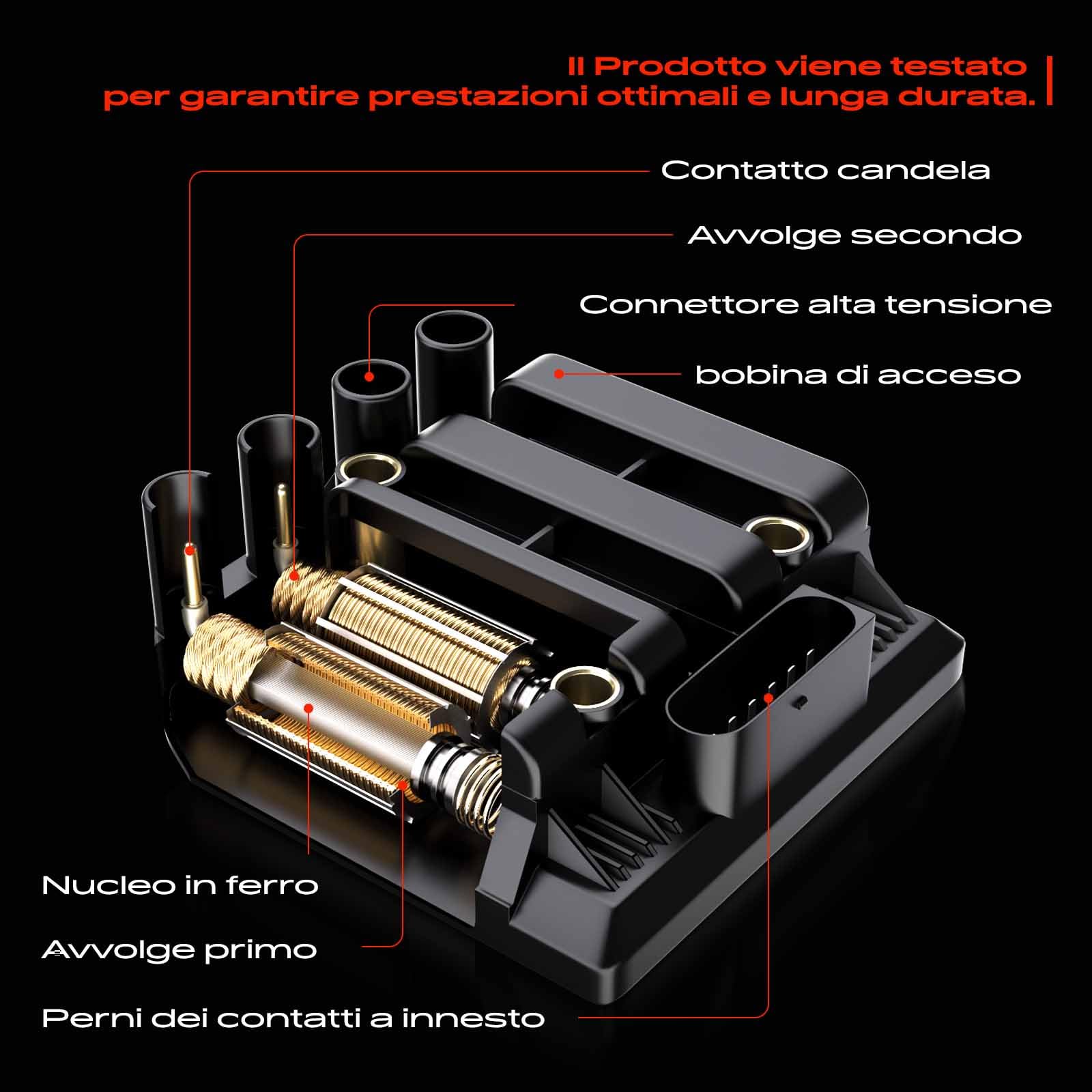 Frankberg Bobina di accensione 96350585 | Compatibile con: Leganza KLAV, Nubira Wagon J100, Frontera B 6B_, Nubira berlina KLAJ, Lanos berlina KLAT, Nubira KLAJ