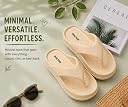 Kraasa Shoal Slippers for Women | Slip-On Flip Flops Beige gallery image