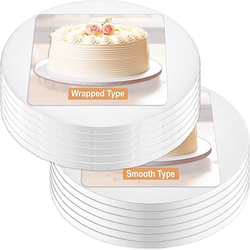 BOARDS+ Tambor resistente para tartas de 8, 10 y 12 pulgadas (3 tamaños, 12 paquetes en total) Rondas de pastel de 12 pulgadas de grosor a prueba