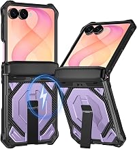 LONTECT for Samsung Galaxy Z Flip 8 Case Magnetic Dual Stand Purple | Fit for Magsafe, Hinge Protection, Military Grade Shockproof Rugged Cover, Hidden Kickstand, Heavy Duty Full Protective