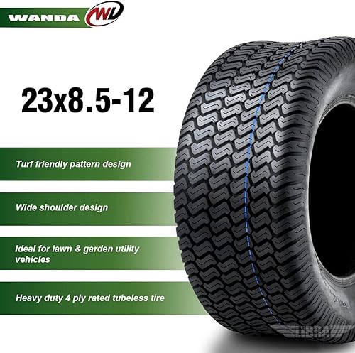 Miniatura 124 de WANDA One 18x7.50-8 Lawn Mower Cart Turf Tires P332 /4PR