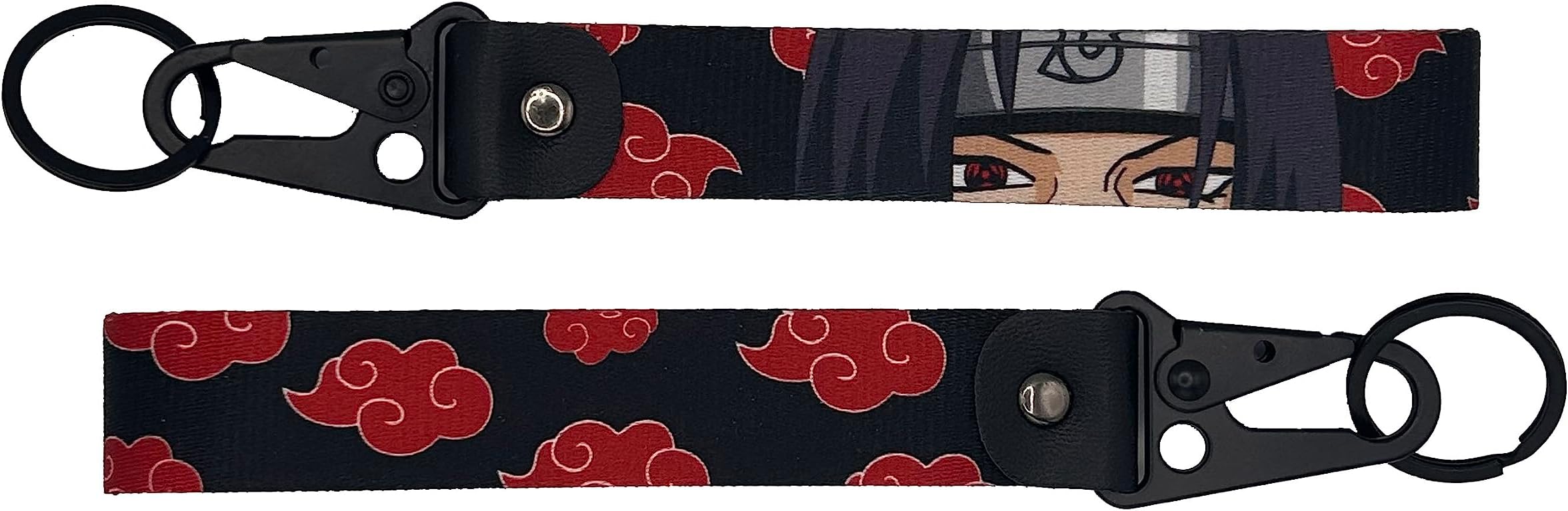 Akatsuki Ninja Red Clouds 1pc Anime Keychains and Jet Tags for Keys, Car Keychain Key Rings for Luggage Bag, For Motorcycle Car Keys Chain JDM
