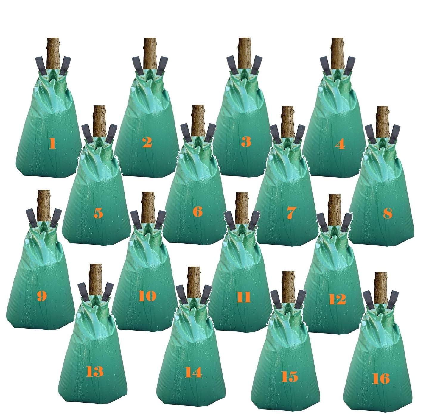 16-Pack 20-Gallon PE Tree Watering Bags – Heavy-Duty Slow Release Irrigation, Premium PE Drip Bags, 5–8 Hour Watering Time, Reusable Water Drip Irrigation System Bag