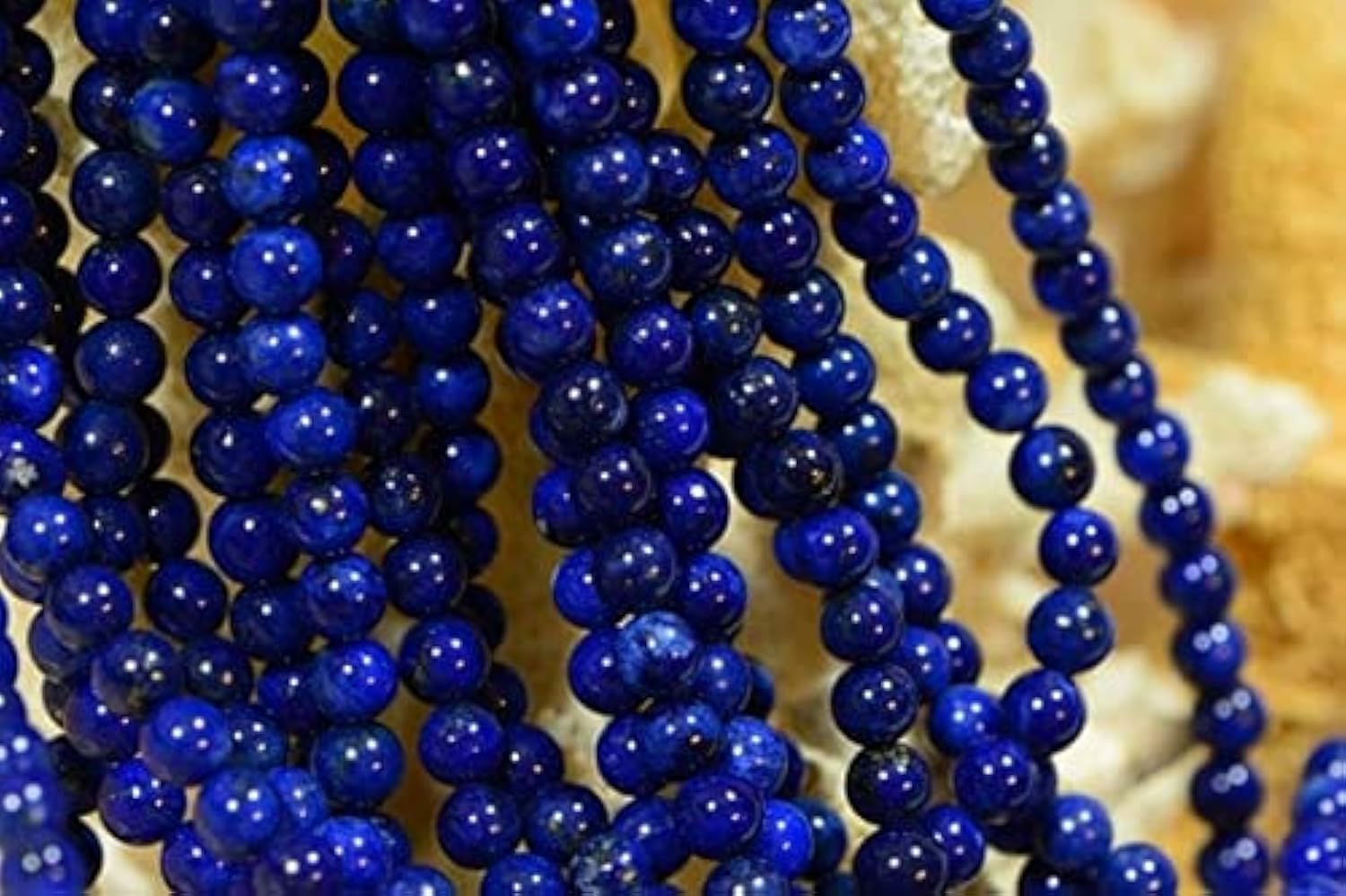 Lapis lazuli perles naturelles rondes de 4mm pour création de bijoux