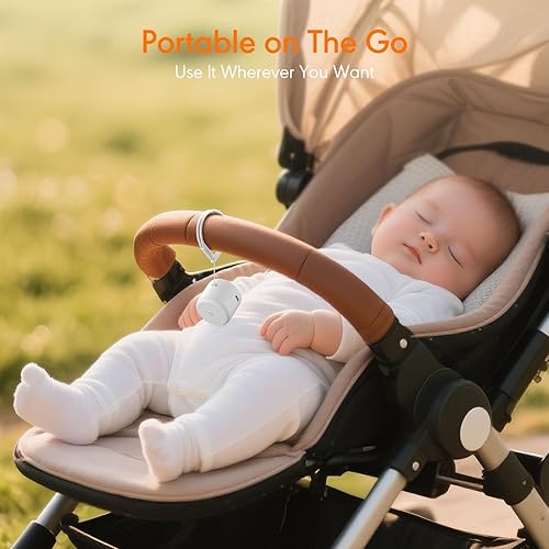 Miniatura 5 de Máquina de sonido portátil para bebés y adultos, máquina de sonido de viaje, mini máquina de ruido blanco para dormir con 18 sonidos relajantes,