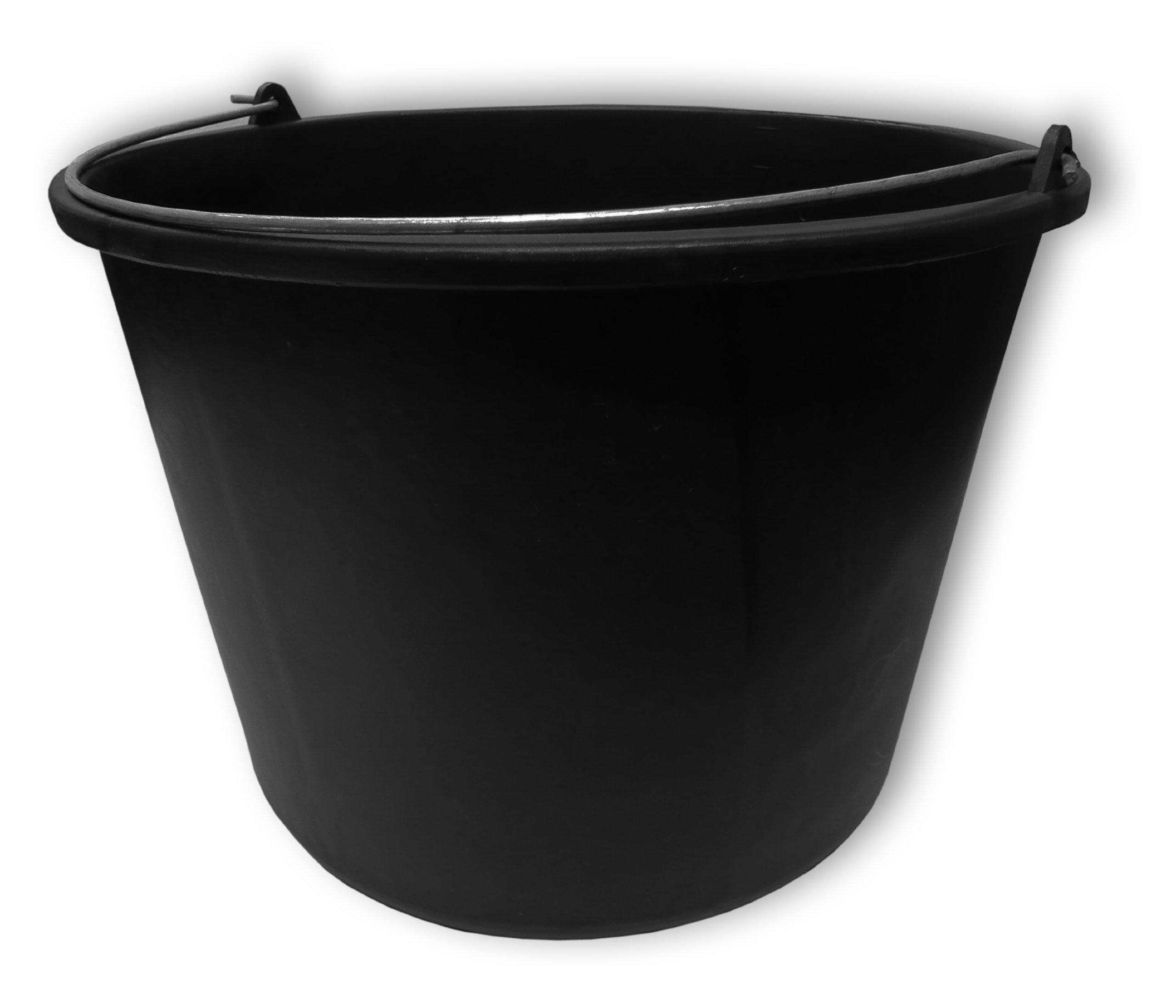 Prosperplast 12L Multi Purpose Bucket w/Measuring Scale & Metal Handle Strong Black Plastic