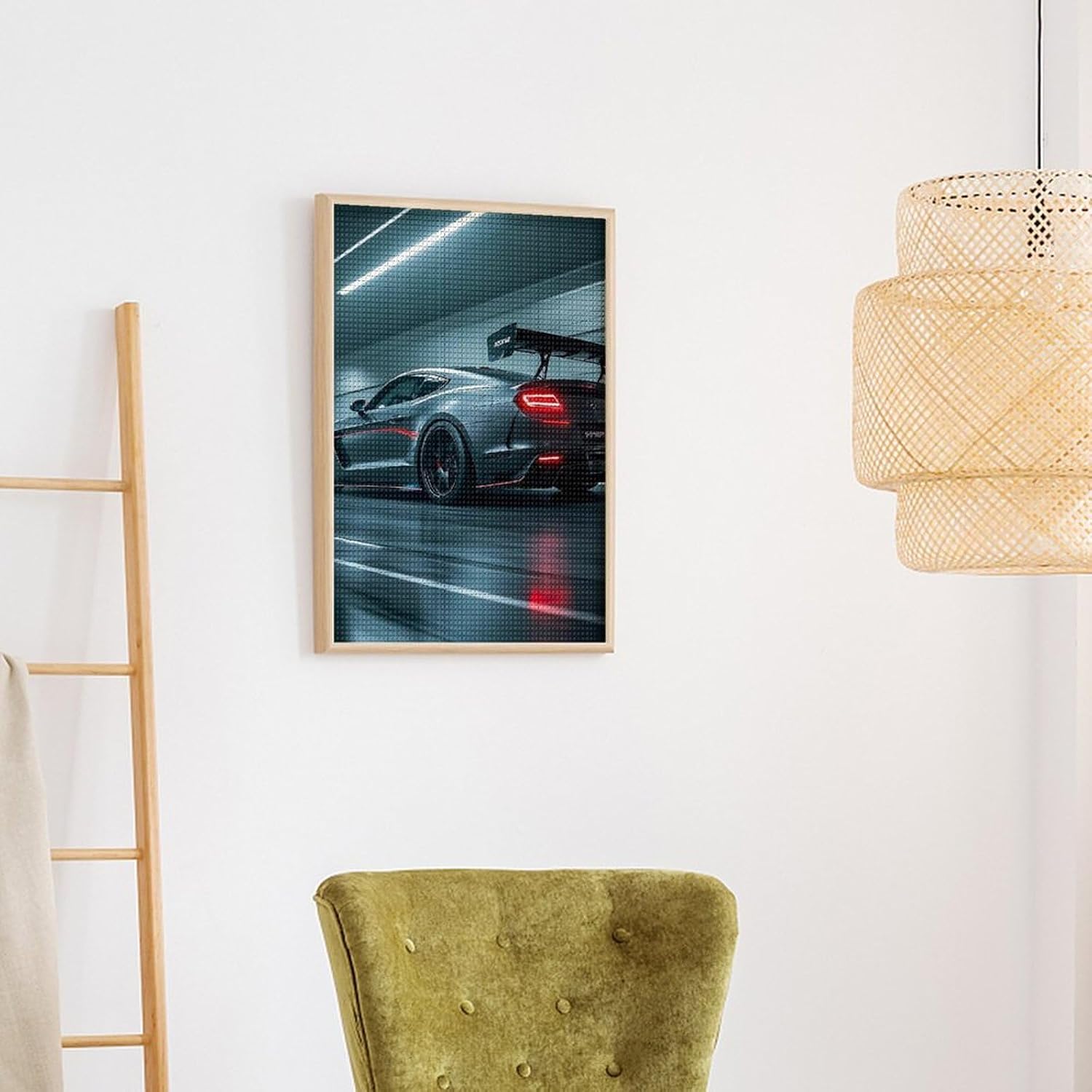 Luxury Sports Car Diamond Painting Kits for Adults Beginners 12x16 Full Drill Diamond Art with DIY Tools Square 5D Diamonds Dots Crafts Gem Art Paint by Diamonds for Home Wall Decor Relaxing Gift image 4