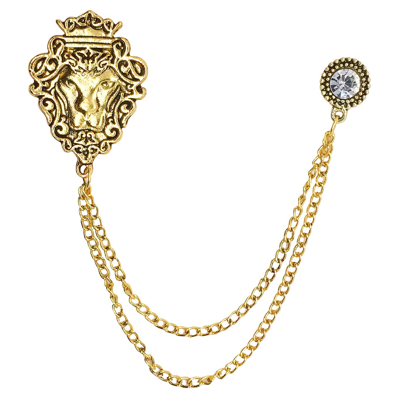 See full amazon price history chart for FURE Double Chain Lion Brooch (Antique Golden) for Men FURE Double Chain Lion Brooch (Antique Golden) for Men (B07P6CK1SW) Amazon Price History, Amazon Price Tracker