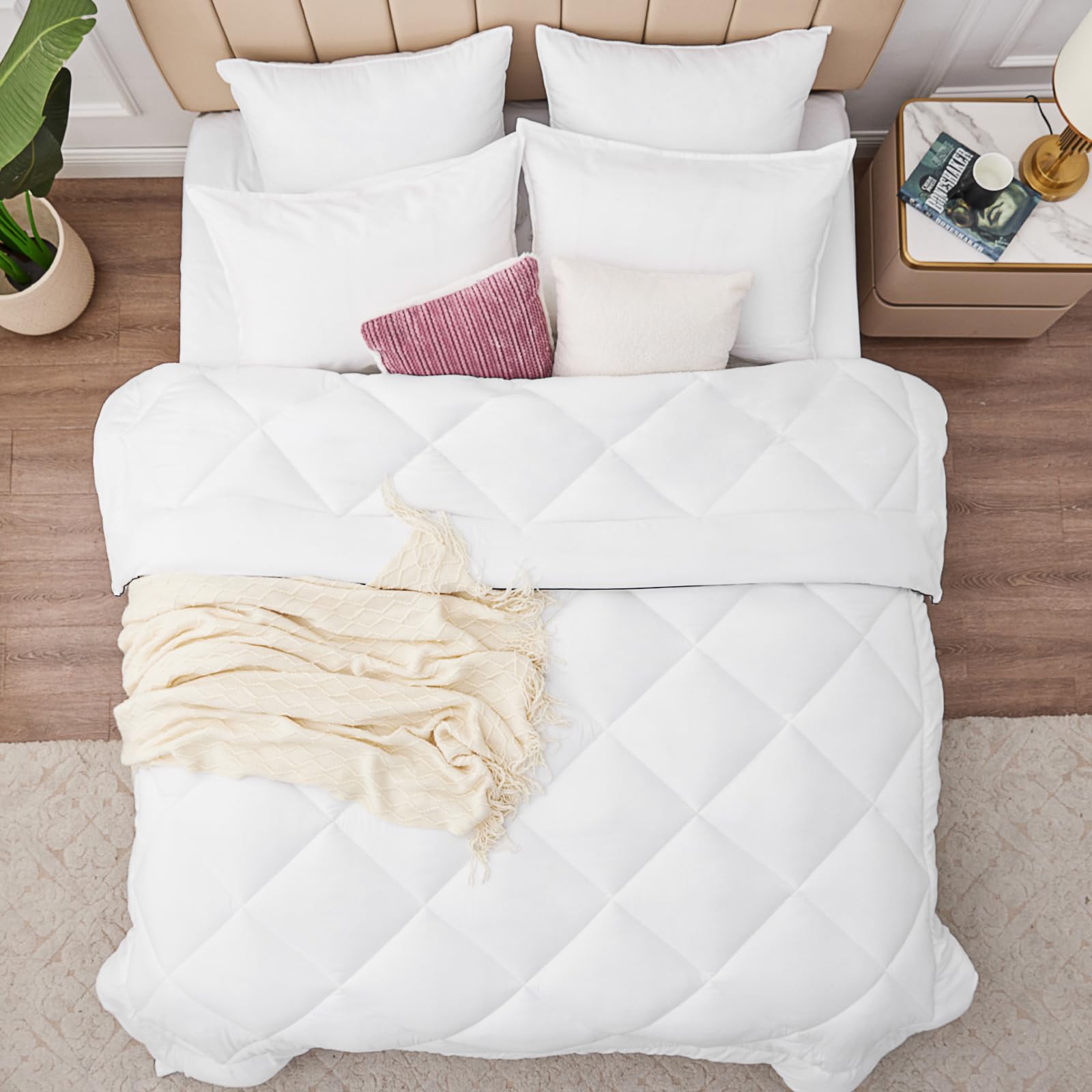 Aisbo Edredon Nordico Cama 135/150 Invierno - Relleno Nórdico 220x240 cm de 450gr/m² para Cama 135x190/150x200, Suave y Transpirable