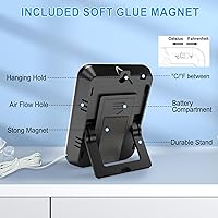 Vista 4 de Urageuxy Termómetro digital para refrigerador con pantalla LCD grande, termómetro con cable para interiores y exteriores con parte trasera