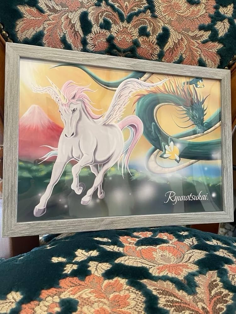 Amazon.co.jp: 開運 龍とペガサスのアート : ホーム＆キッチン