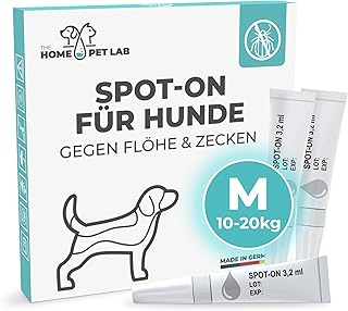Spot On Zecken- und Floh Schutz für Hunde (M: 10-20 kg), Effektiver Zeckenschutz für den Hund, 3 Monate Langzeitwirkung gegen Zecken product image