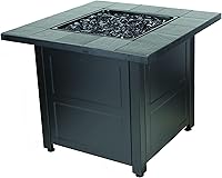 Vista 2 de Endless Summer, Fogata cuadrada de gas LP de 30 pulgadas con diseño de azulejos estampados
