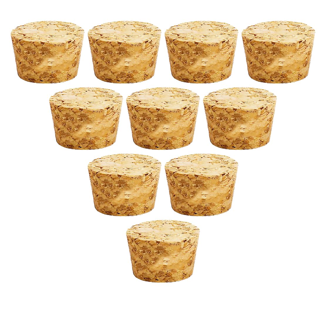 10Pcs Tapered Cork Plugs Wooden Wine Corks Stoppers Reusable Sealing Stopper for Bottle Bar DIY Crafts Kitchen Accessories (33x29x20mm)