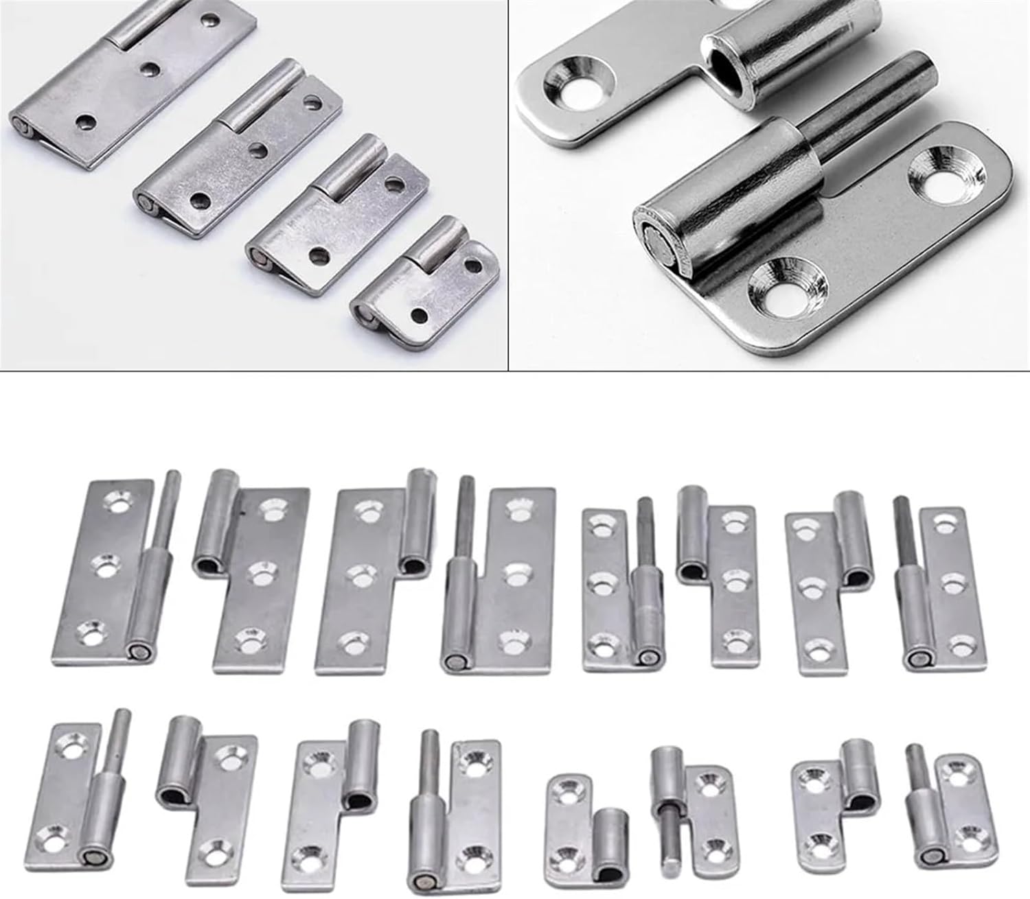Detachable Hinge Slip Joint Flag Lift Off Door Hinge Stainless Steel Flag Shape Removable Hinges Furniture Door Hardware(3 inch Left)