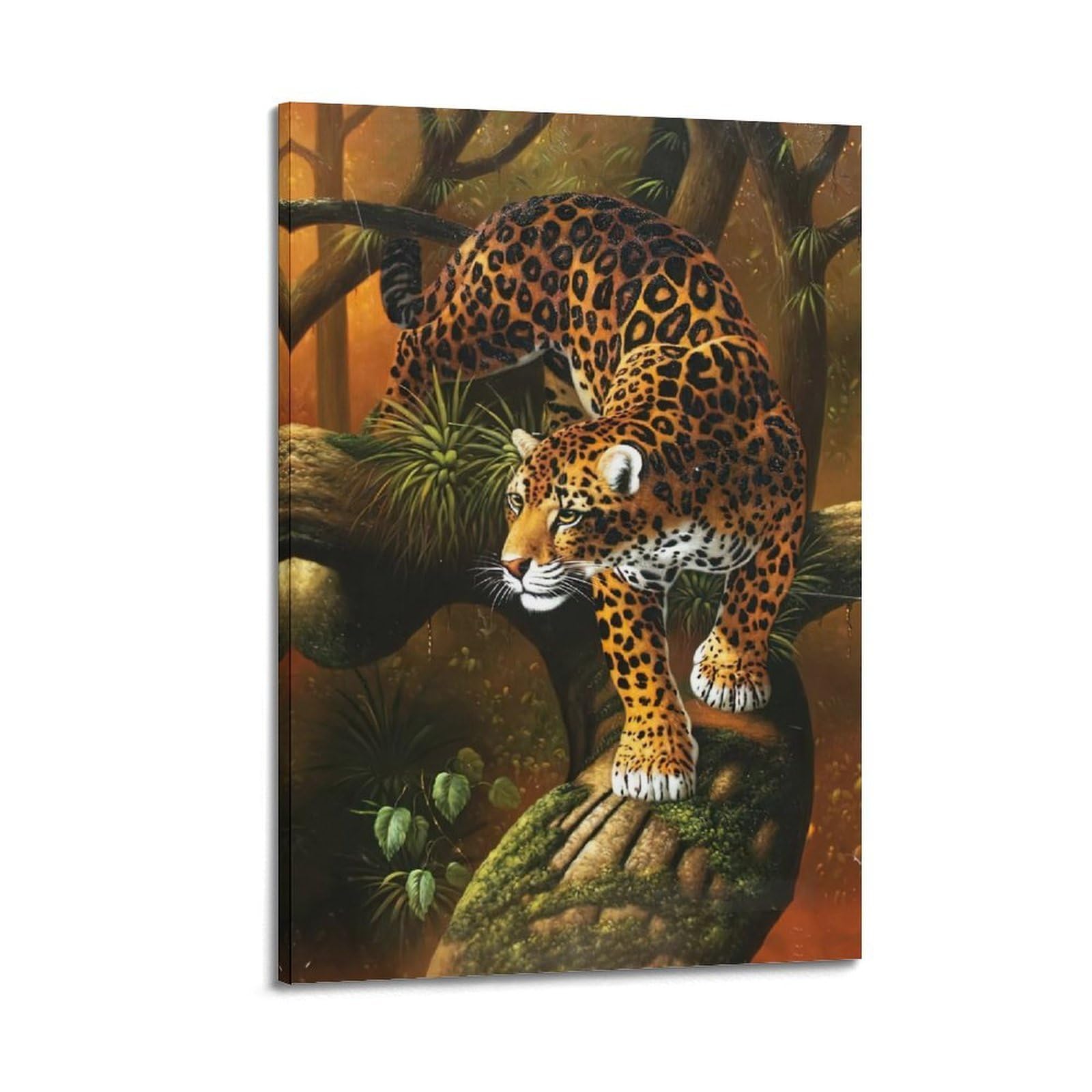 WPHSFX Wildlife Artwork Poster Leopard in The Tree Poster Decorative Painting Canvas Wall Posters And Art Picture Print Modern Family Bedroom Decor Posters 20x30inch(50x75cm)