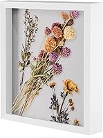 Vista 24 de Muzilife Marco de Fotos Shadow Box de 11x14 pulgadas con Tablero de Lino - Madera Profunda y Vidrio Templado, Estuche Rústico de Exhibición Listo