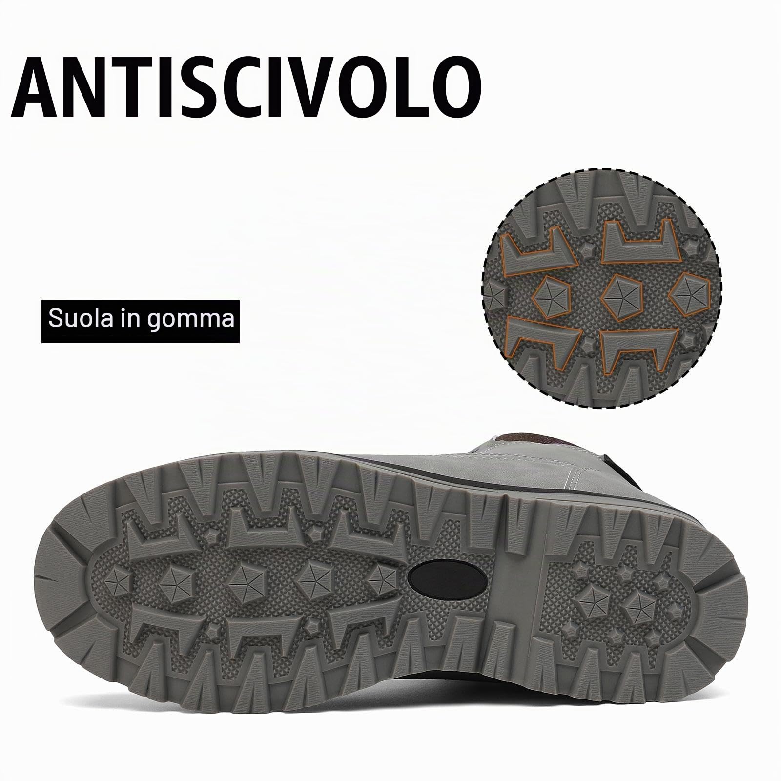 Mishansha Uomo Stivali da Neve Eleganti Scarpe da Inverno Outdoor Stivaletti da Trekking, 39-46 EU