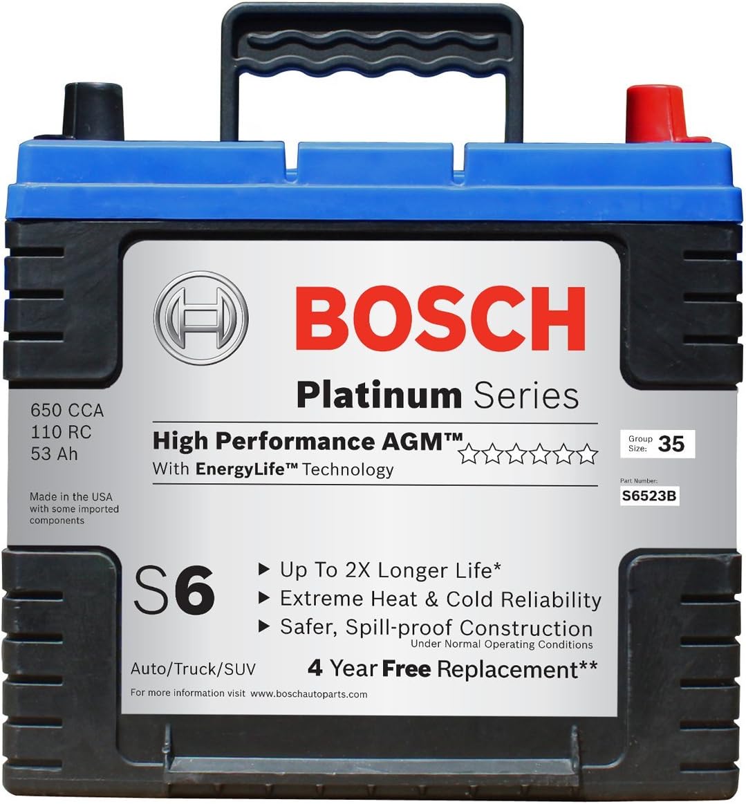 S6523B S6 Flat Plate AGM Battery