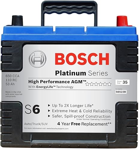 Bosch S6523B S6 - Batería AGM para placa plana