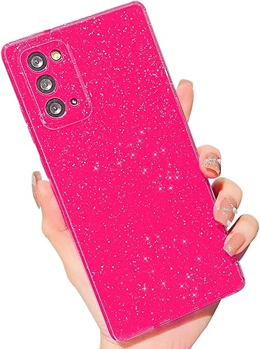 MINSCOSE Compatible con Samsung Galaxy Note 20 5G Neon Funda para teléfono, bonita funda brillante de TPU delgada y a prueba de golpes para mujeres