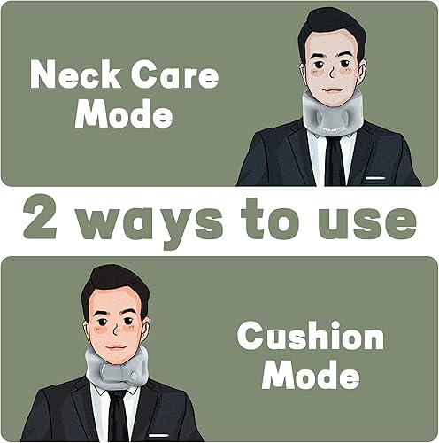 Vista 5 de EULANT Almohada inflable para el cuello para regalo para aliviar el dolor, almohada inflable para aviones, almohadas inflables para viajes, oficina