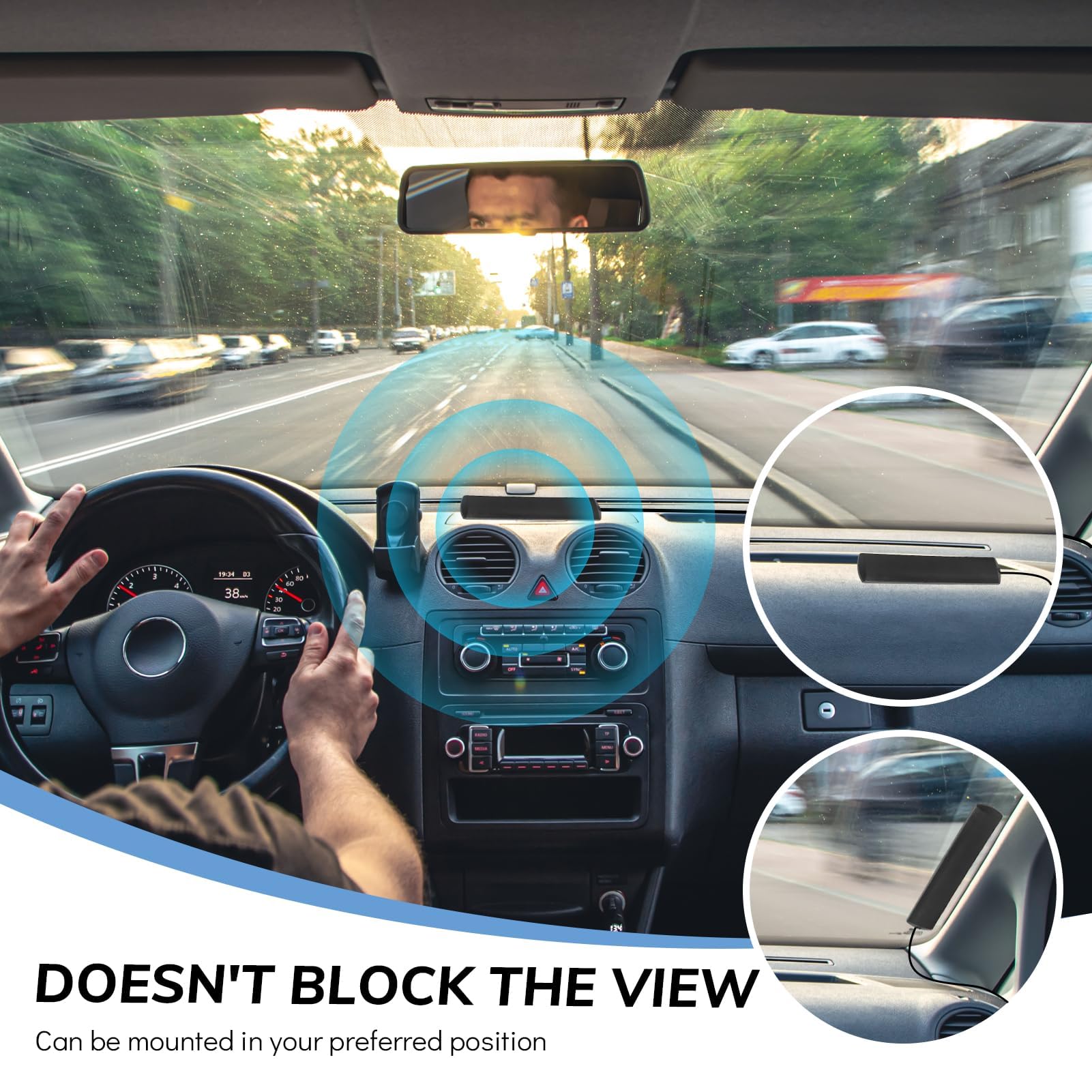 Universal Auto Antenne FM - Windschutzscheiben Montage Mit 3m Kabel