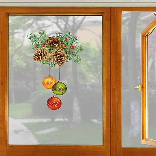 Miniatura 5 de Christmas Window Clings Window Stickers Decor Xmas Snowman Snowflake Window Decor Gel Clings Table Top Christmas Decor Window Christmas Decoration