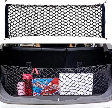 43.3" x 15.7" Truck Bed Organizer,Elastic Shrink Truck Cargo Net with 4 Metal Hooks Keep Truck Interior Tidy,Truck Bed Storage Hold Many Items Compatible with Chevrolet,Ford,GMC L 43.3"x15.7"