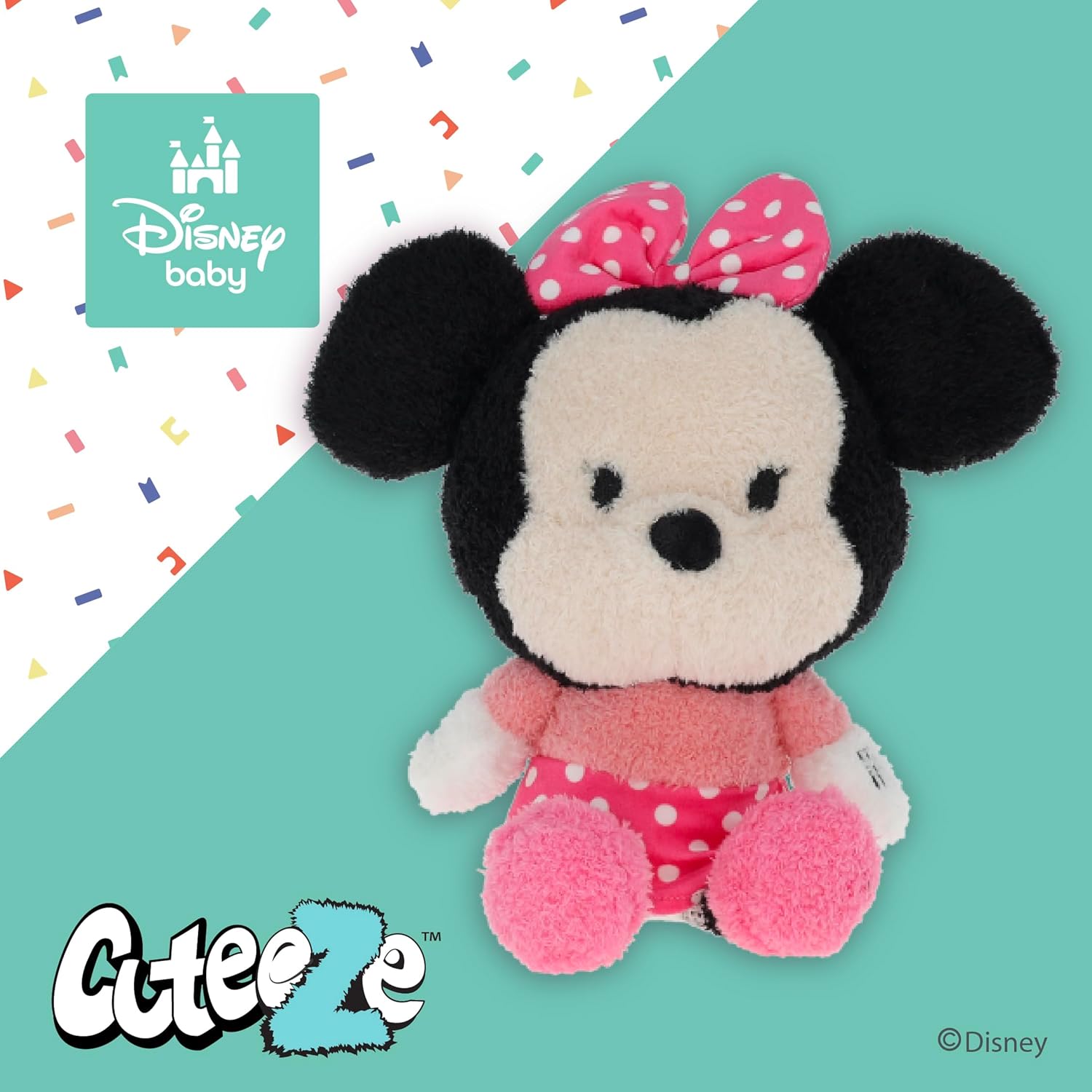 Disney Baby Minnie Mouse Cuteeze Stuffed Animal Plush for Baby and Toddler Boys and Girls - 12 Inches