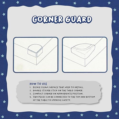 Miniatura 3 de Protectores de esquina, paquete de 4 piezas, protectores de esquina, esquinas de mesa, esquinas de gabinete, varios bordes, bordes de muebles de