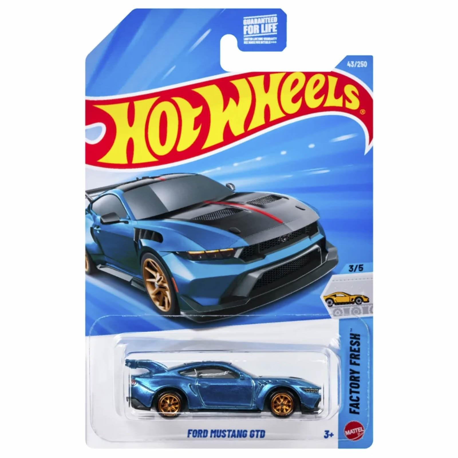 ホットウィール FORD MUSTANG GTD STH（金色の炎マーク付き） Amazon.com: Hot Wheels Factory Fresh Ford Mustang GTD, Super