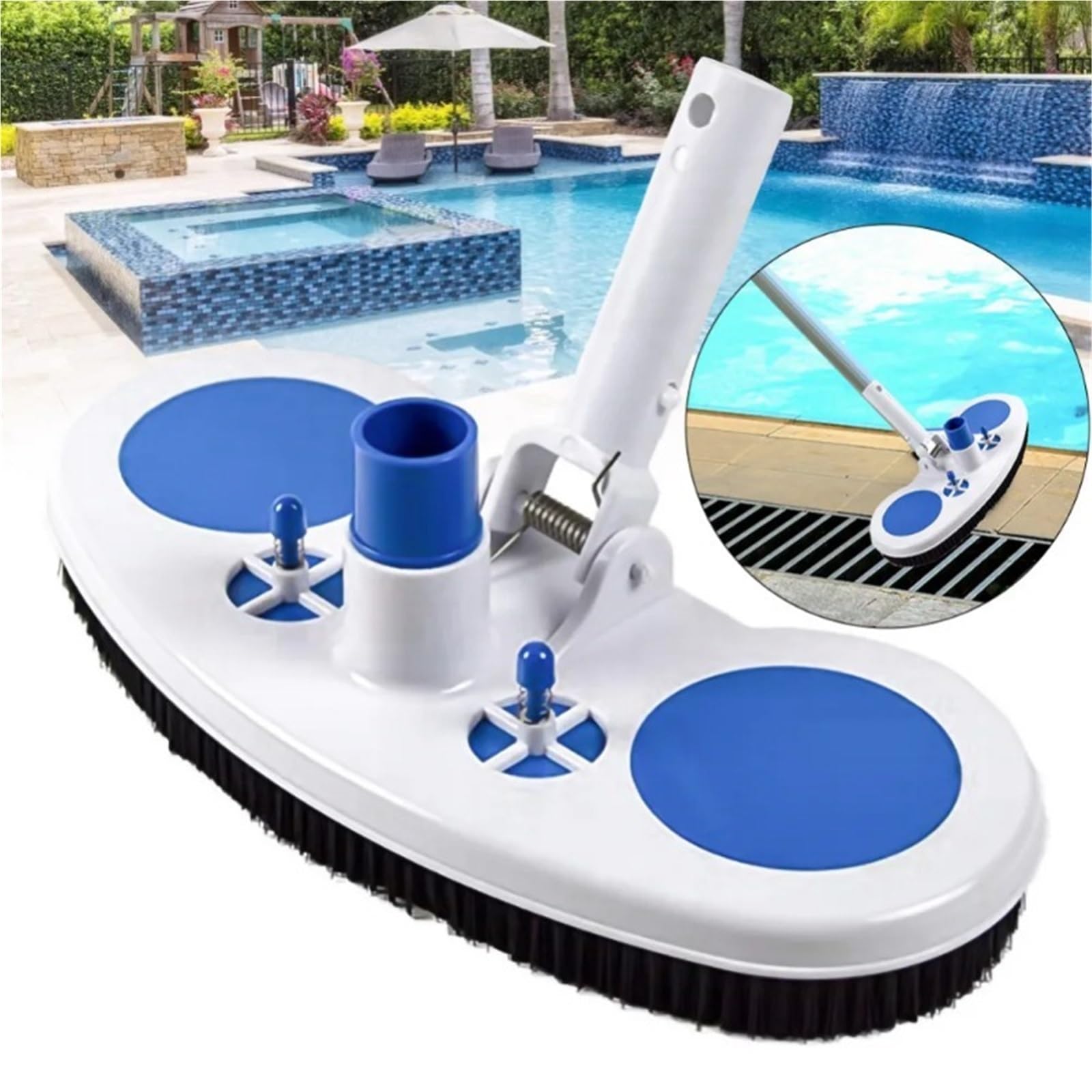 Cepillo De Piscina Herramienta de Limpieza del Cabezal aspiración Piscina