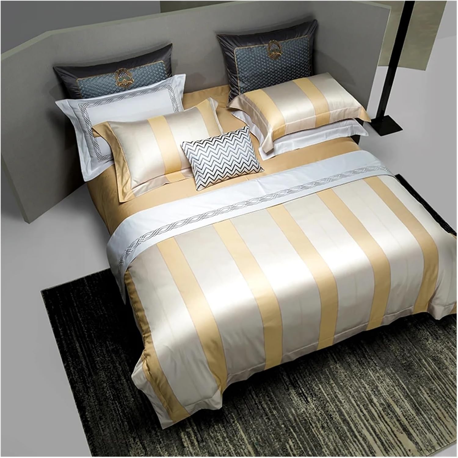 Luxury Europe Jacquard Bedding Set 1000TC Cotton Bed Linen Duvet Cover Bed Sheet Pillowcases Home Textiles,Bed