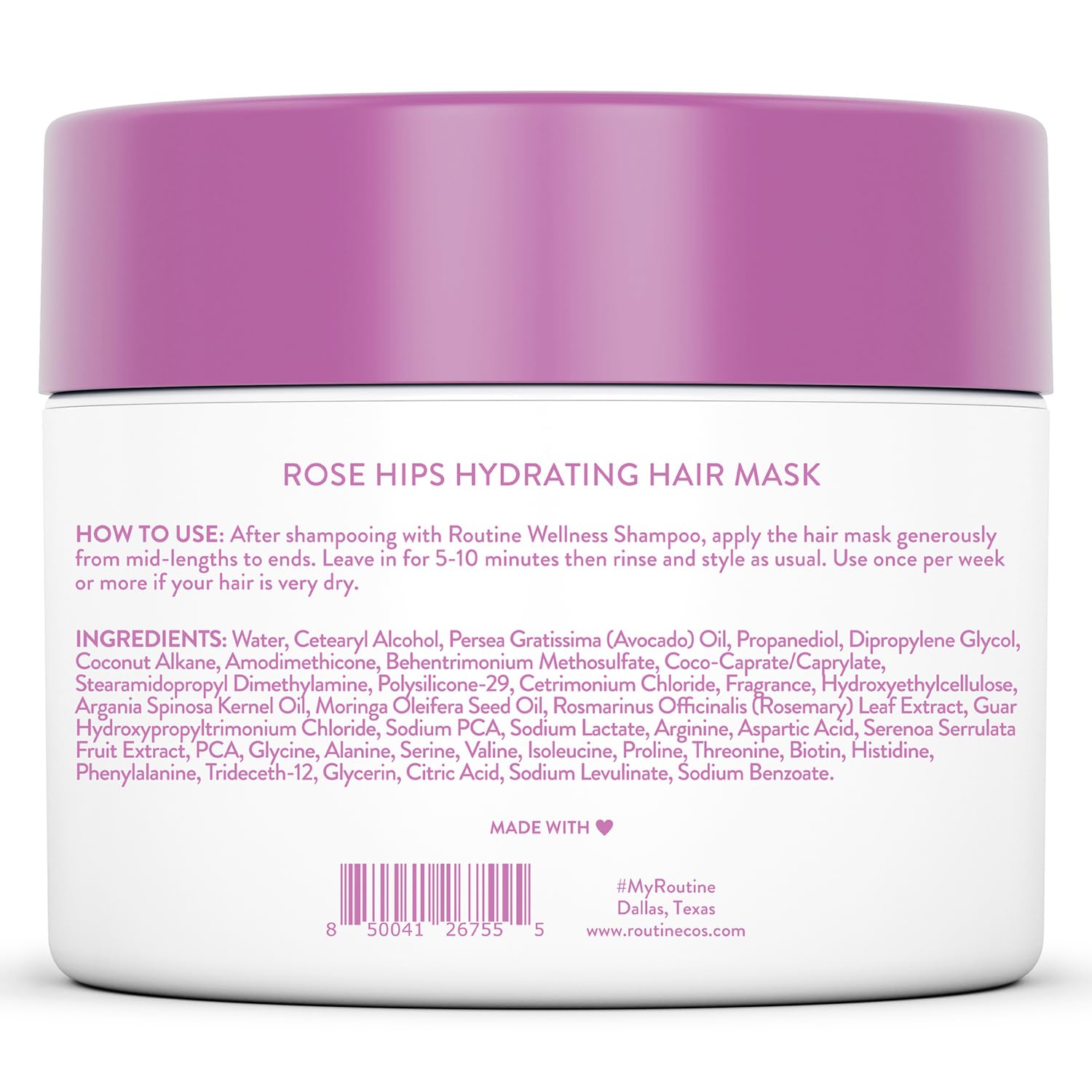 Routine Wellness Deep Conditioning Hair Mask - Bring Dry, Damaged Hair Back to Life – Hydrating Repair Treatment that Moisturizes, Strengthens & Adds Volume – Rose Hips 8oz - Image 7