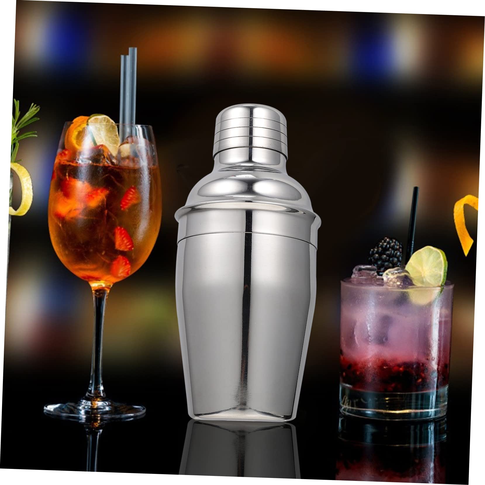 YARNOW Kit Shaker per Cocktail in Acciaio Inox, 12 Pezzi, Professionale e Portatile, per Bar e Casa, per Miscelare Bevande e Aperitivi