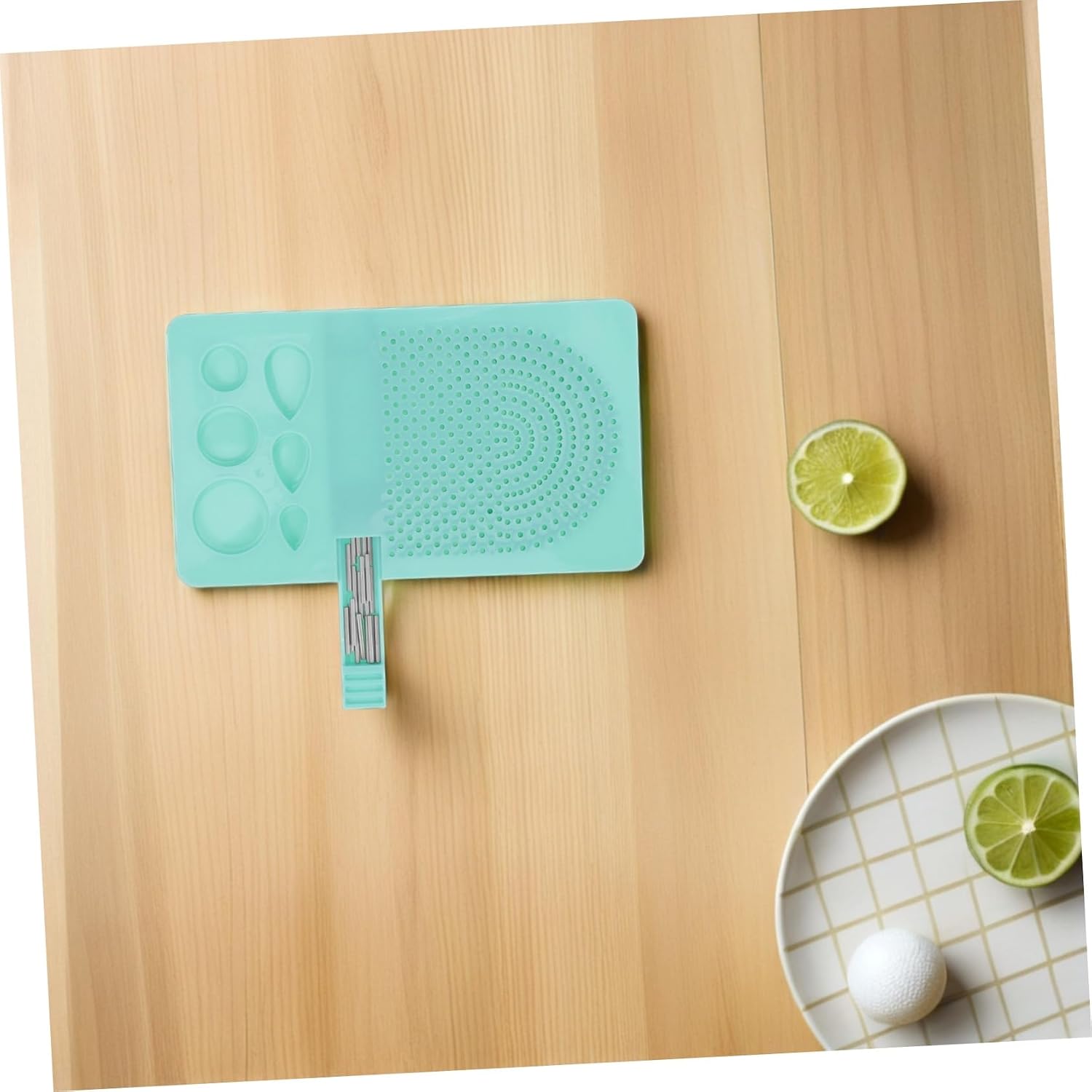 NUOBESTY 1 Set DIY Paper Quilling Board String Weaving Tool with Needles for Jewelry Making Compact and Portable Craft Supplies Green