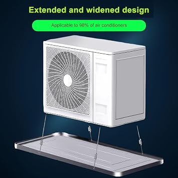 Galvanized Air Conditioner Drip Tray, Condensate Drain Pan, 2m Drainage Pipe, Ac Drain Pan for Indoor/Outdoor Ac Accessories(93x44x3.5cm/37x17x1.4inch)