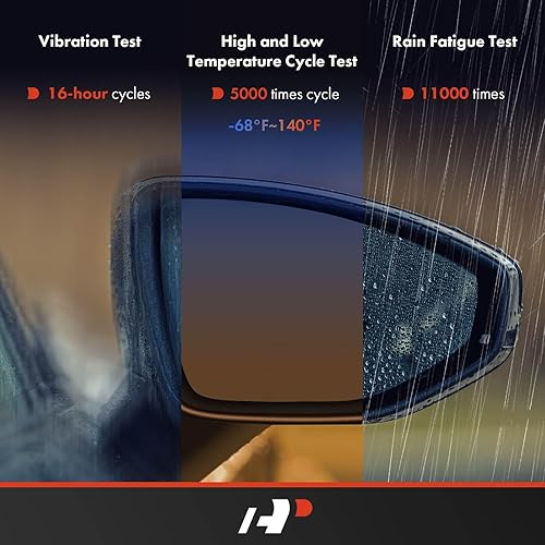 Miniatura 7 de A-Premium Espejo eléctrico para puerta del lado del conductor compatible con Toyota Corolla 2014-2019  Espejo retrovisor exterior plegable manual no