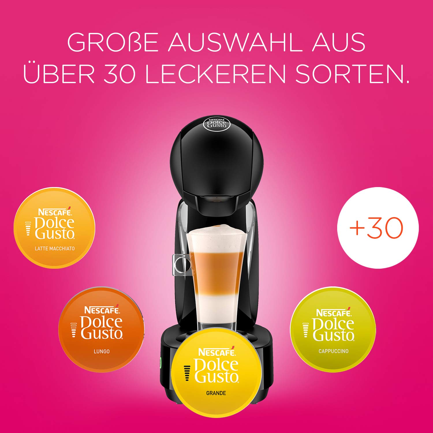 NESCAFÉ DOLCE GUSTO INFINISSIMA by KRUPS schwarz manuelle Kaffeekapselmaschine