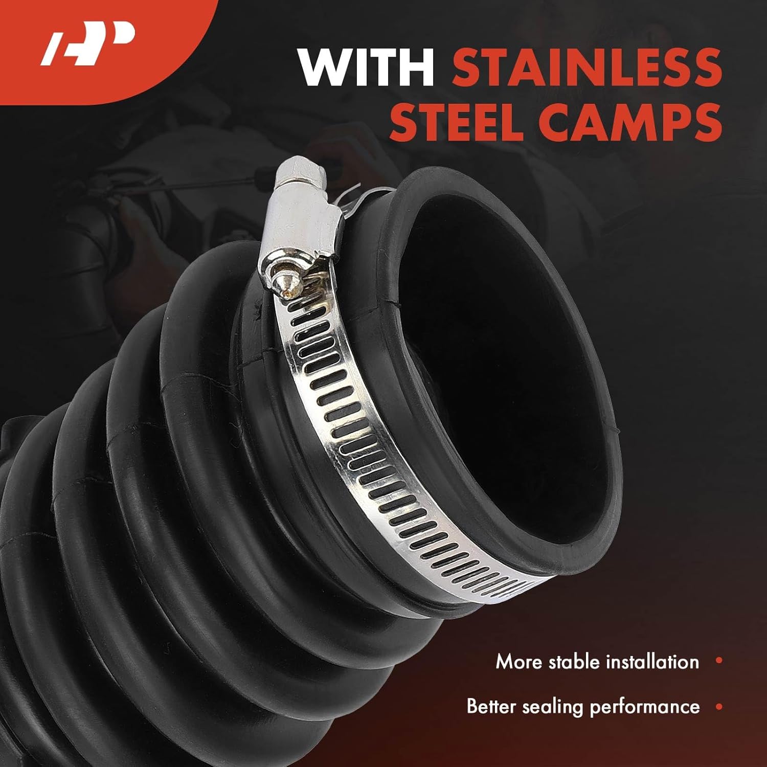 A-Premium 2 Pieces Engine Air Cleaner Intake Hoses W/Clamps Compatible with Toyota Avalon 2000 2001 2002 2003 2004, 3.0L