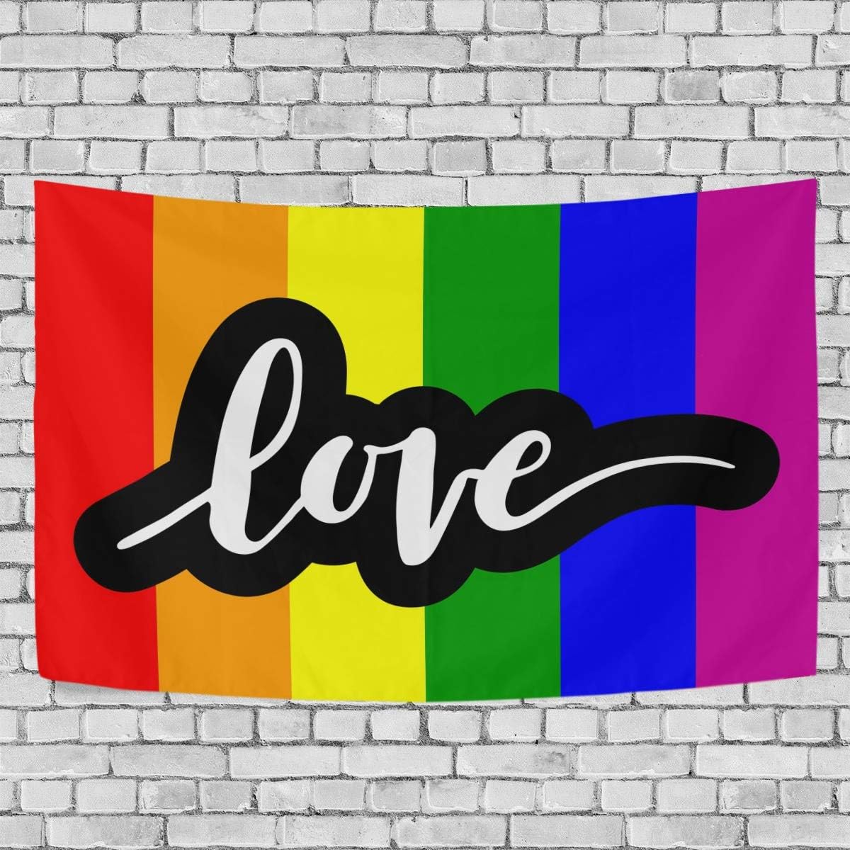 Vawa タペストリー 壁掛け おしゃれ 虹色 カラフル ラブ クリスマス飾り 装飾布 ハロウィンデコレーション インテリア 部屋