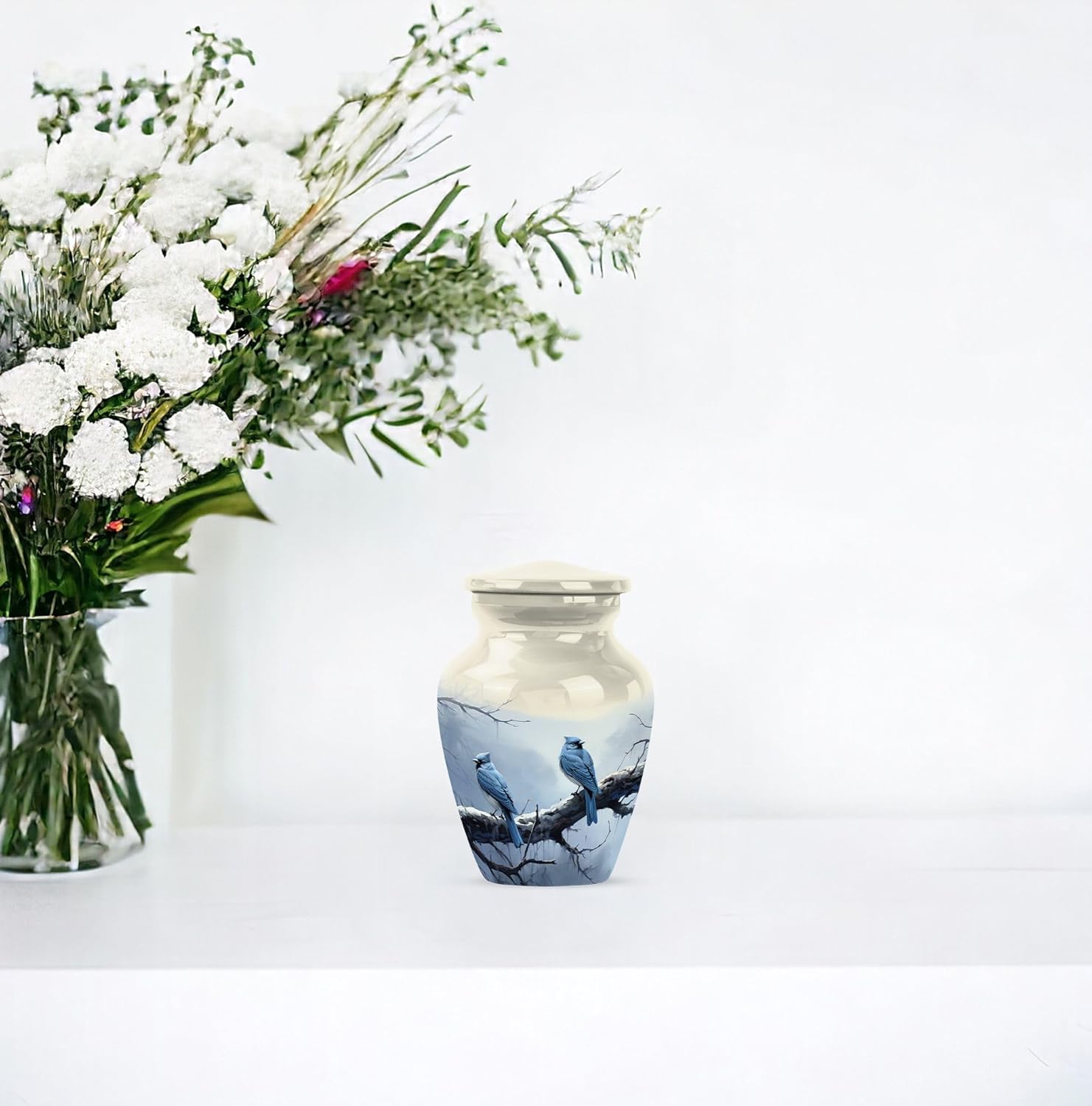 Bird Small Urns for Human Ashes Keepsake Male - Keepsake Cremation Mini Human Urn for Women - Funeral Urn for Adult Ashes Men - Burial Adult Urns for Mom & Dad 3 Inch